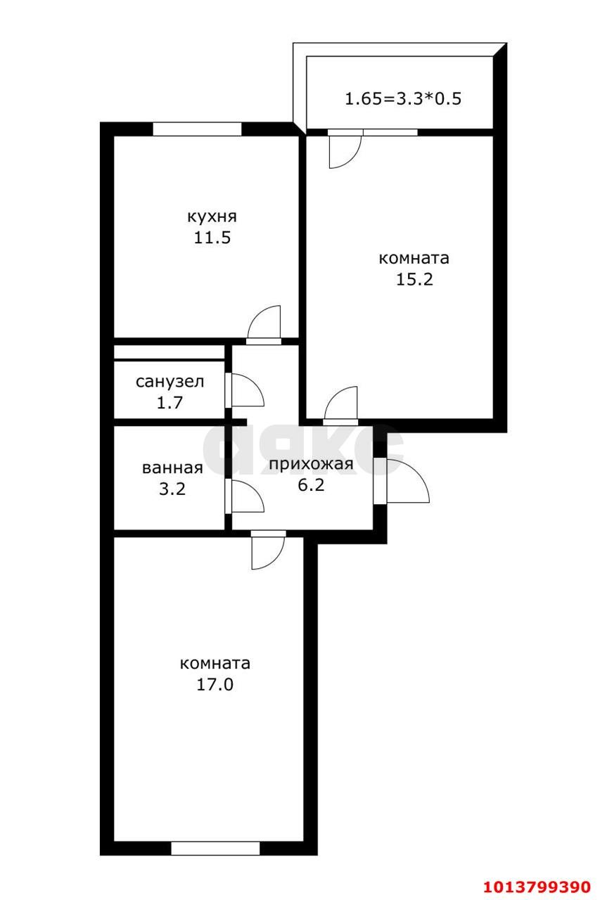 Фото №2: 2-комнатная квартира 54 м² - Краснодар, жилой комплекс Сограт, ул. Красных Партизан, 4/15