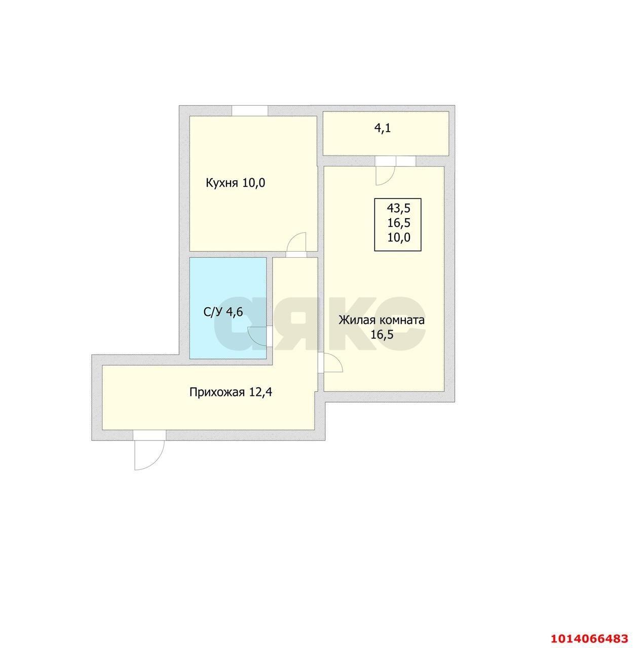 Фото №8: 1-комнатная квартира 48 м² - Краснодар, Восточно-Кругликовский, ул. Черкасская, 125