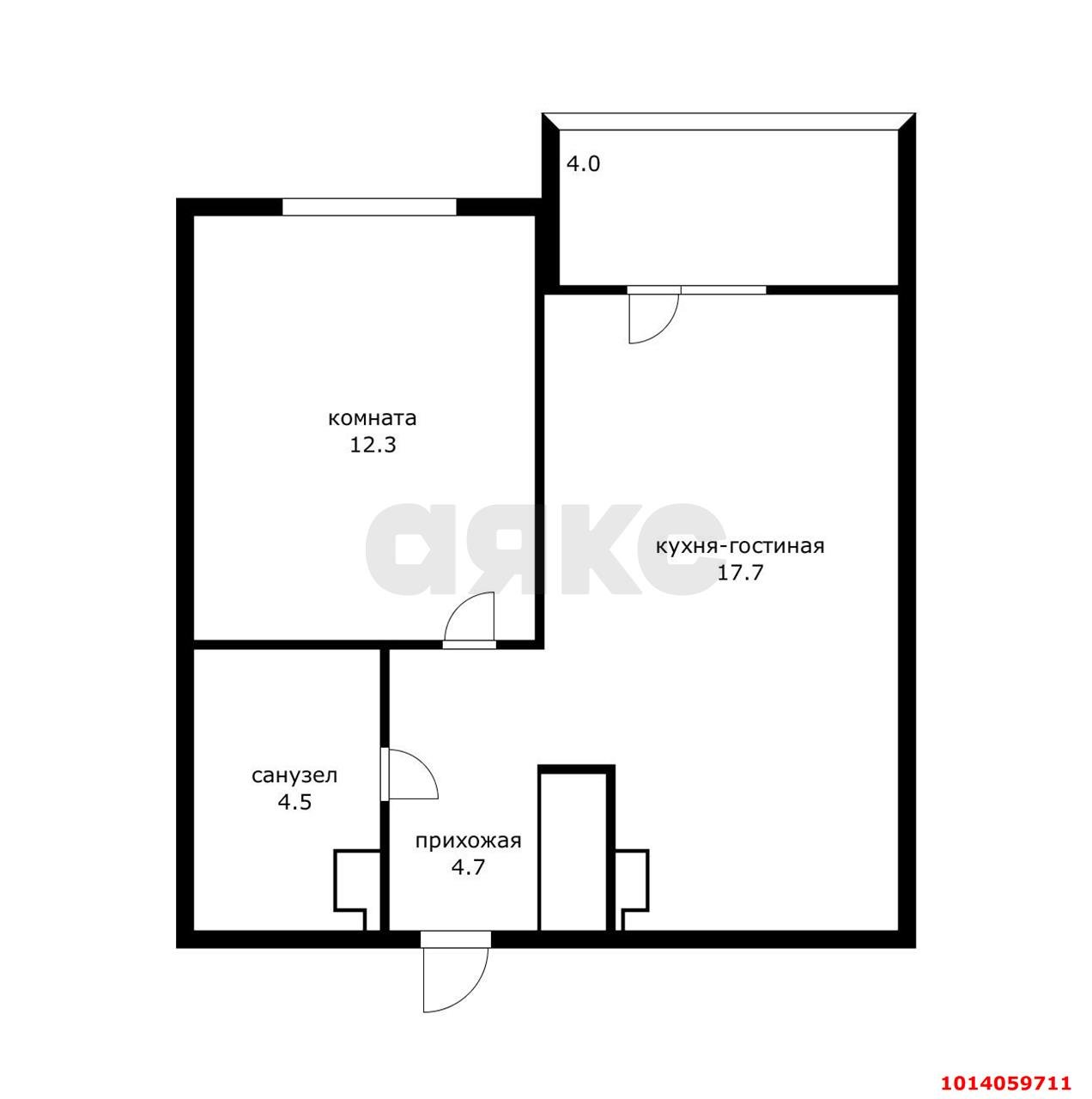 Фото №10: 1-комнатная квартира 46 м² - Краснодар, Парк Победы, 