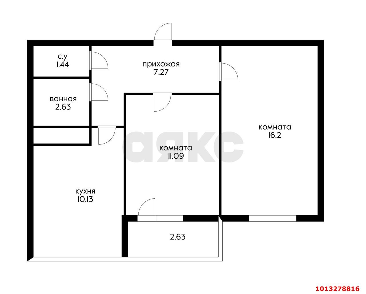 Фото №9: 2-комнатная квартира 48 м² - Краснодар, жилой комплекс Рекорд, ул. Новороссийская, 90/2к2