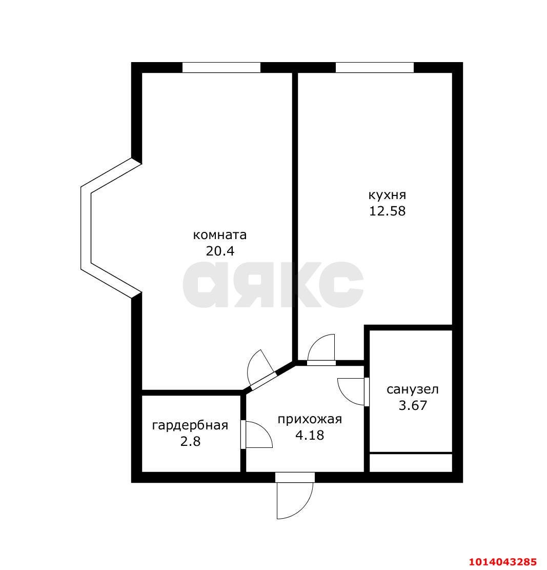 Фото №18: 1-комнатная квартира 40 м² - Краснодар, Завод Измерительных Приборов, ул. Зиповская, 38