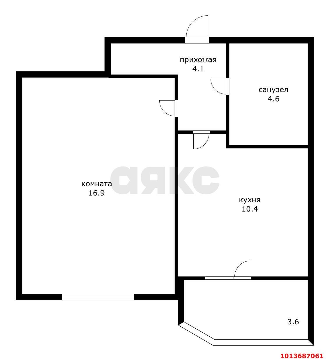 Фото №6: 1-комнатная квартира 36 м² - Краснодар, Достояние, ул. Григория Булгакова, 6