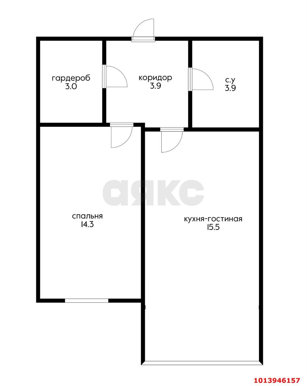 Фото №6: 1-комнатная квартира 41 м² - Краснодар, жилой комплекс Красная площадь, ул. Кореновская, 57к2