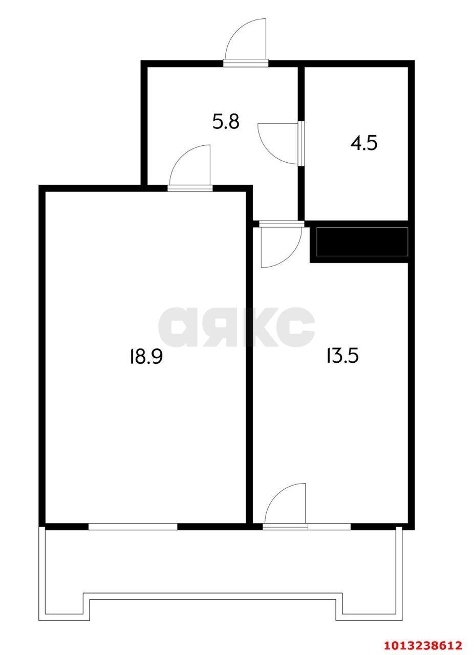 Фото №11: 1-комнатная квартира 48 м² - Краснодар, Центральный, ул. Комсомольская