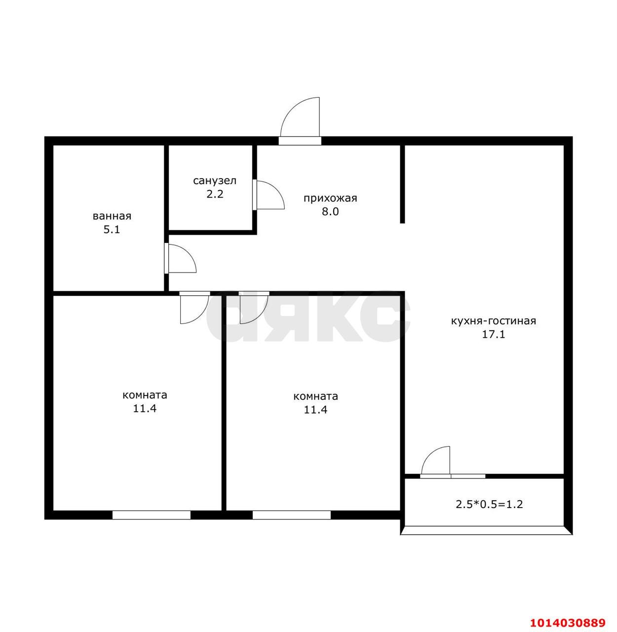 Фото №12: 2-комнатная квартира 57 м² - Краснодар, жилой комплекс Дыхание, ул. Лётчика Позднякова, 2к21