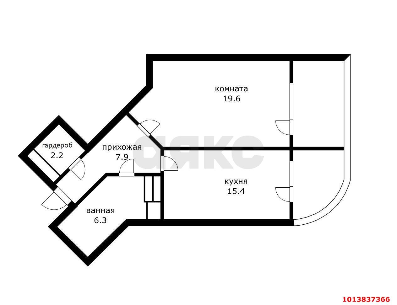 Фото №2: 1-комнатная квартира 51 м² - Краснодар, Юбилейный, б-р Клары Лучко, 14к1