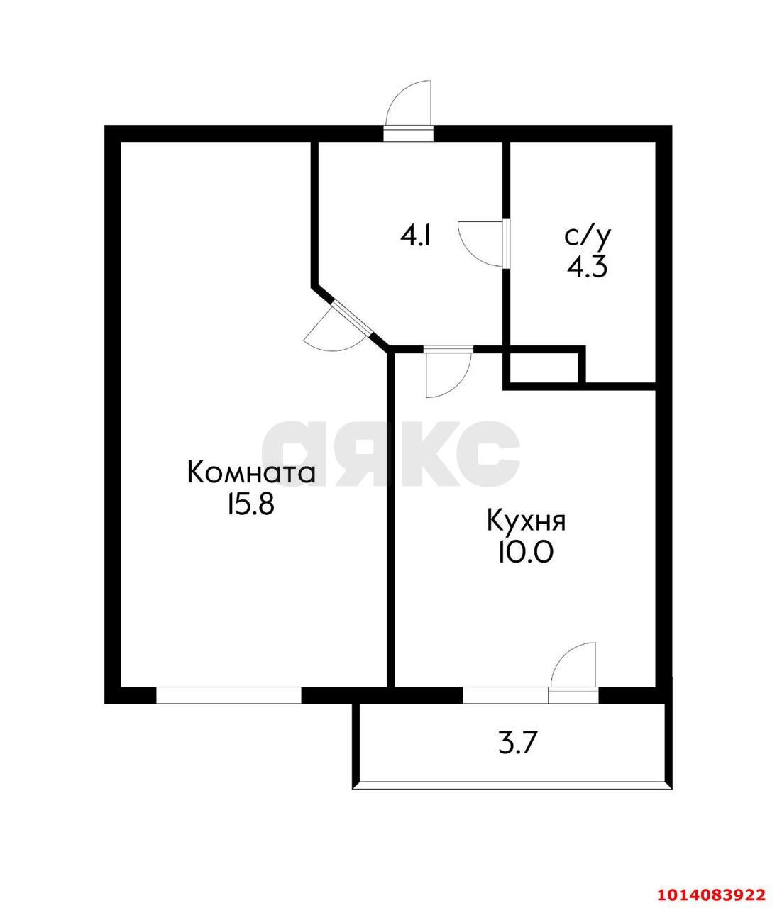 Фото №10: 1-комнатная квартира 34 м² - Краснодар, Светлоград, ул. Красных Партизан, 1/4к9