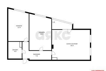 Фото №2: 2-комнатная квартира 68 м² - Краснодар, мкр. жилой комплекс Сказка Град, ул. имени В.Н. Мачуги, 166к3