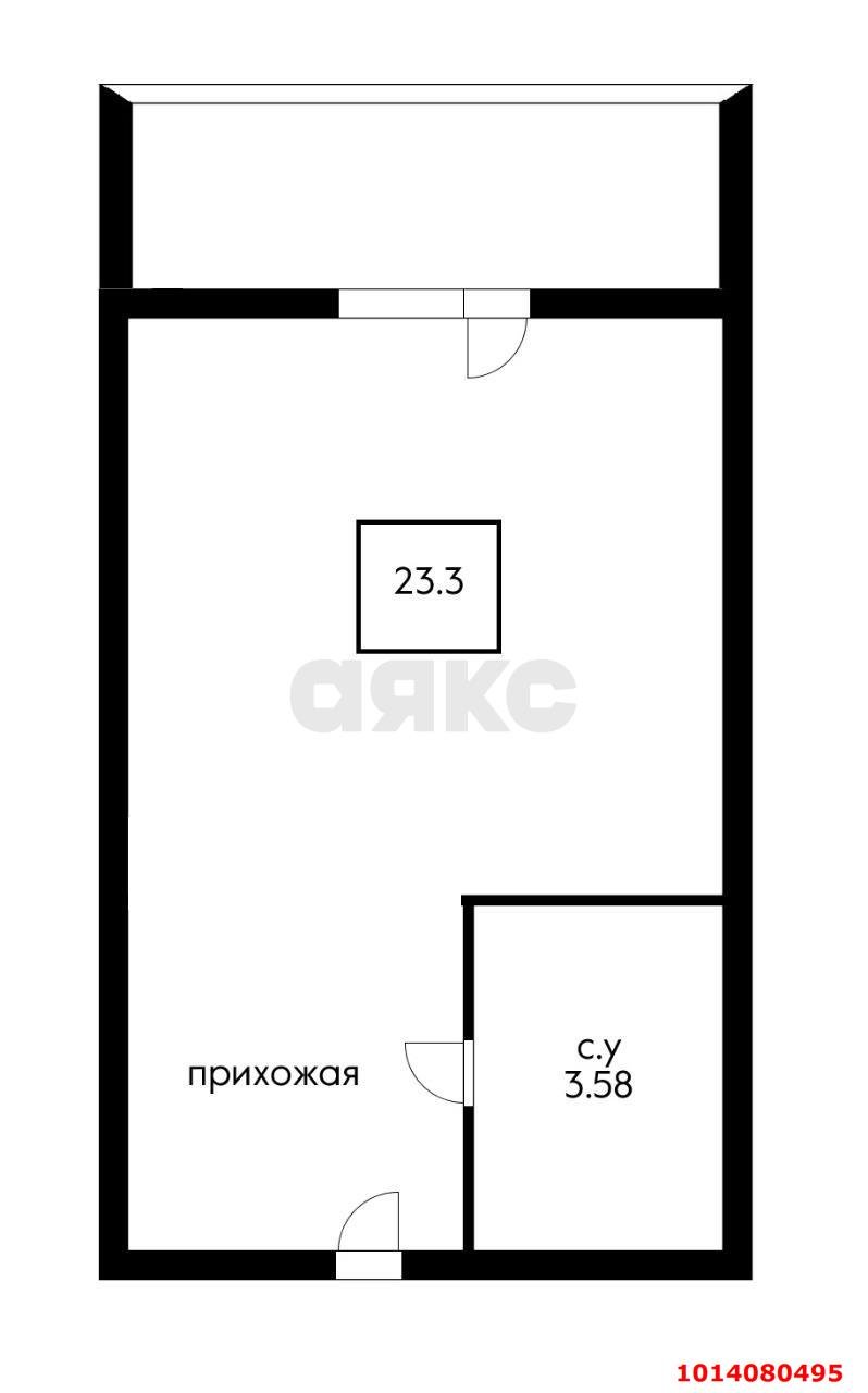 Фото №12: Студия 25 м² - Новая Адыгея, ул. Бжегокайская, 21/2к1