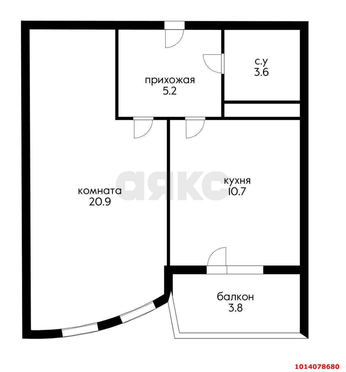 Фото №17: 1-комнатная квартира 45 м² - Краснодар, жилой комплекс Версаль, ул. Черниговская, 1