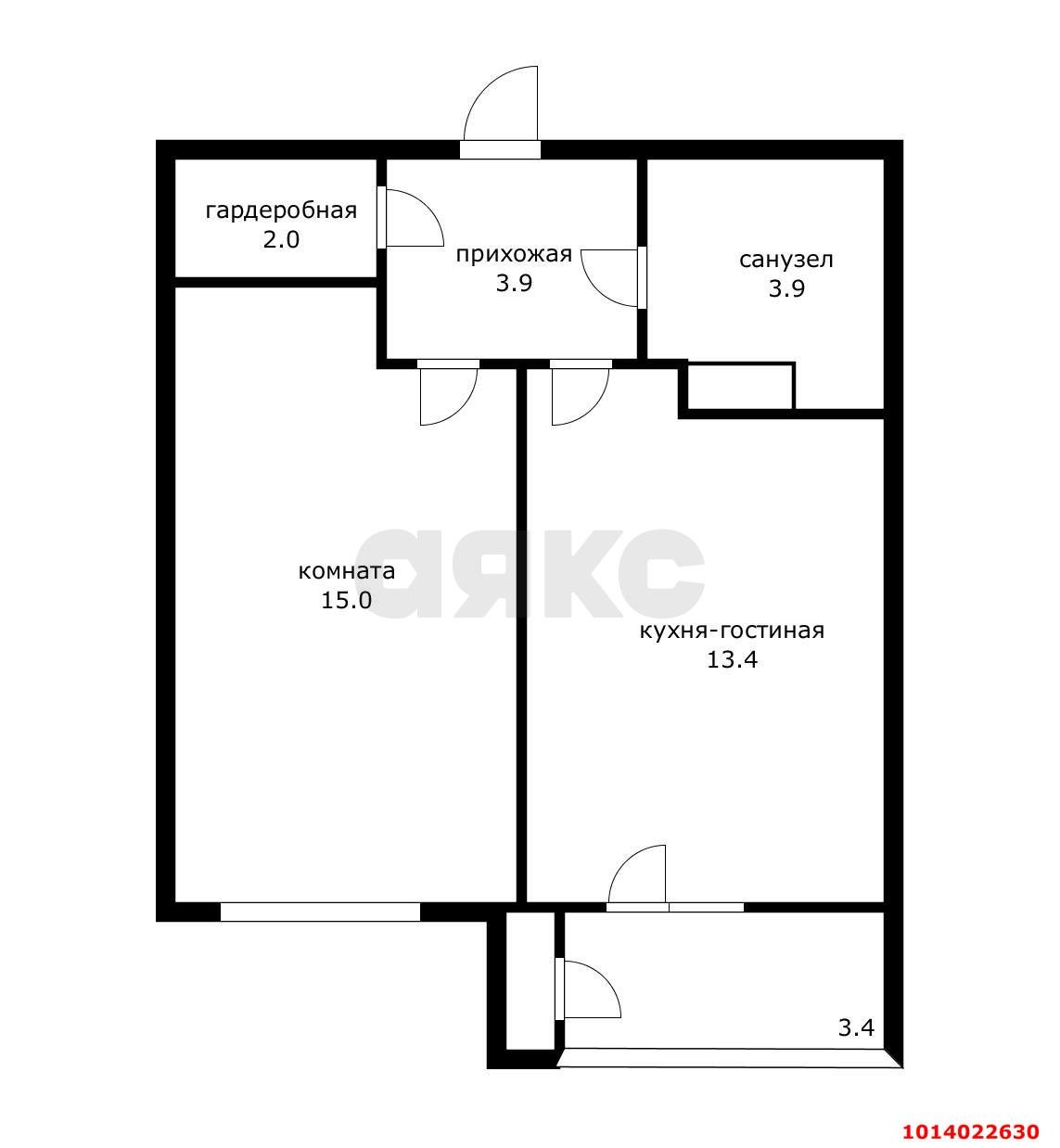 Фото №2: 1-комнатная квартира 41 м² - Краснодар, жилой комплекс Рекорд, ул. Новороссийская, 88