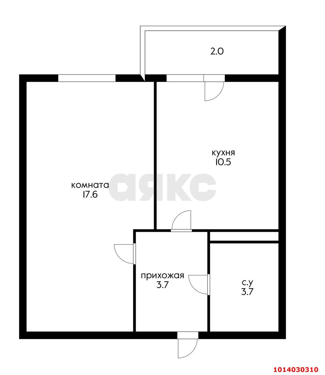 Фото №14: 1-комнатная квартира 35 м² - Краснодар, жилой комплекс Краски, ул. Краеведа Соловьёва, 6к5