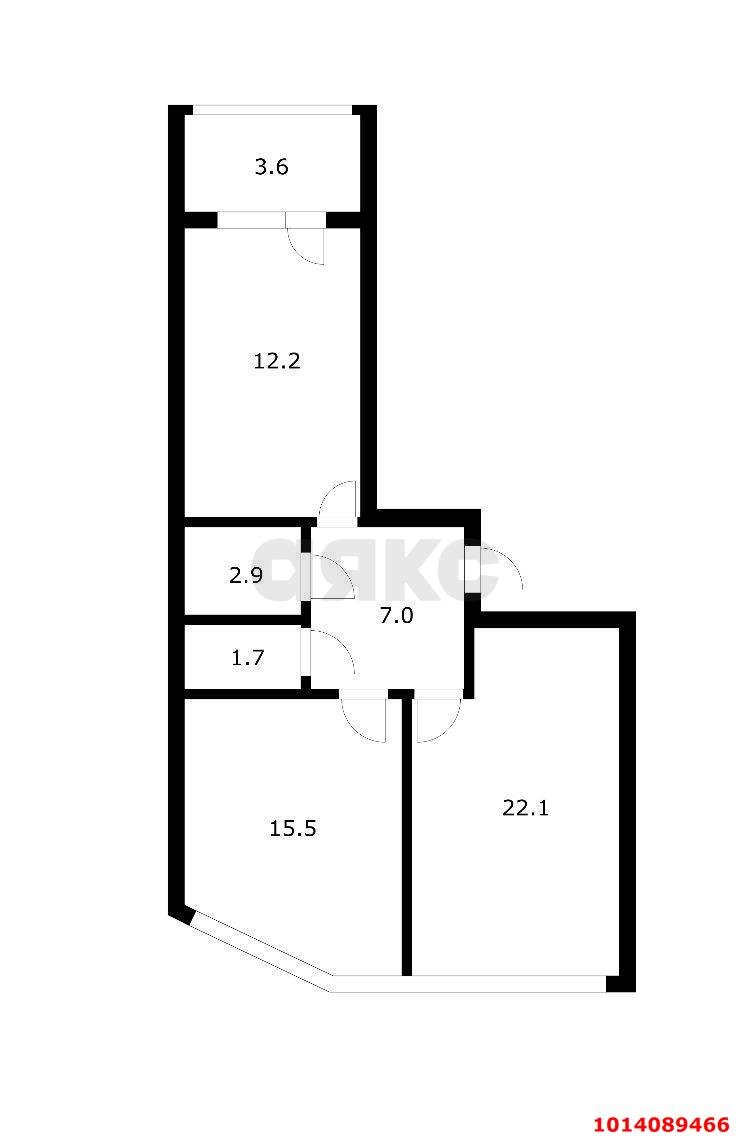 Фото №11: 2-комнатная квартира 70 м² - Южный, жилой комплекс Красноград, ул. Мира, 36Алит1