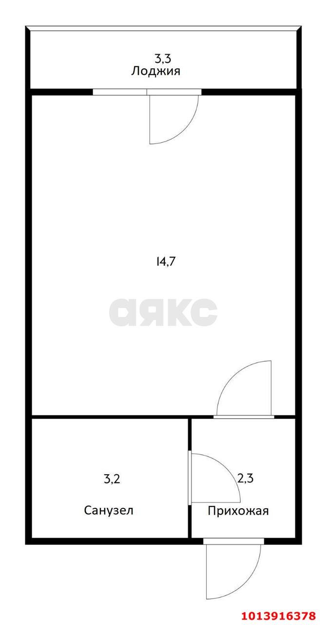 Фото №8: Студия 25 м² - Российский, жилой комплекс Добрый, ул. имени Академика Сахарова, 2Ак2