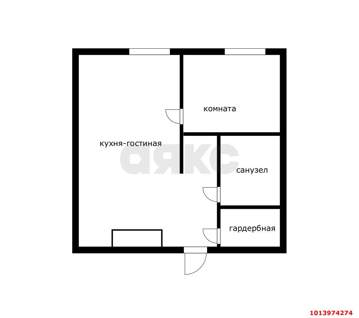 Фото №2: 1-комнатная квартира 33 м² - Новая Адыгея, ул. Береговая, 1А