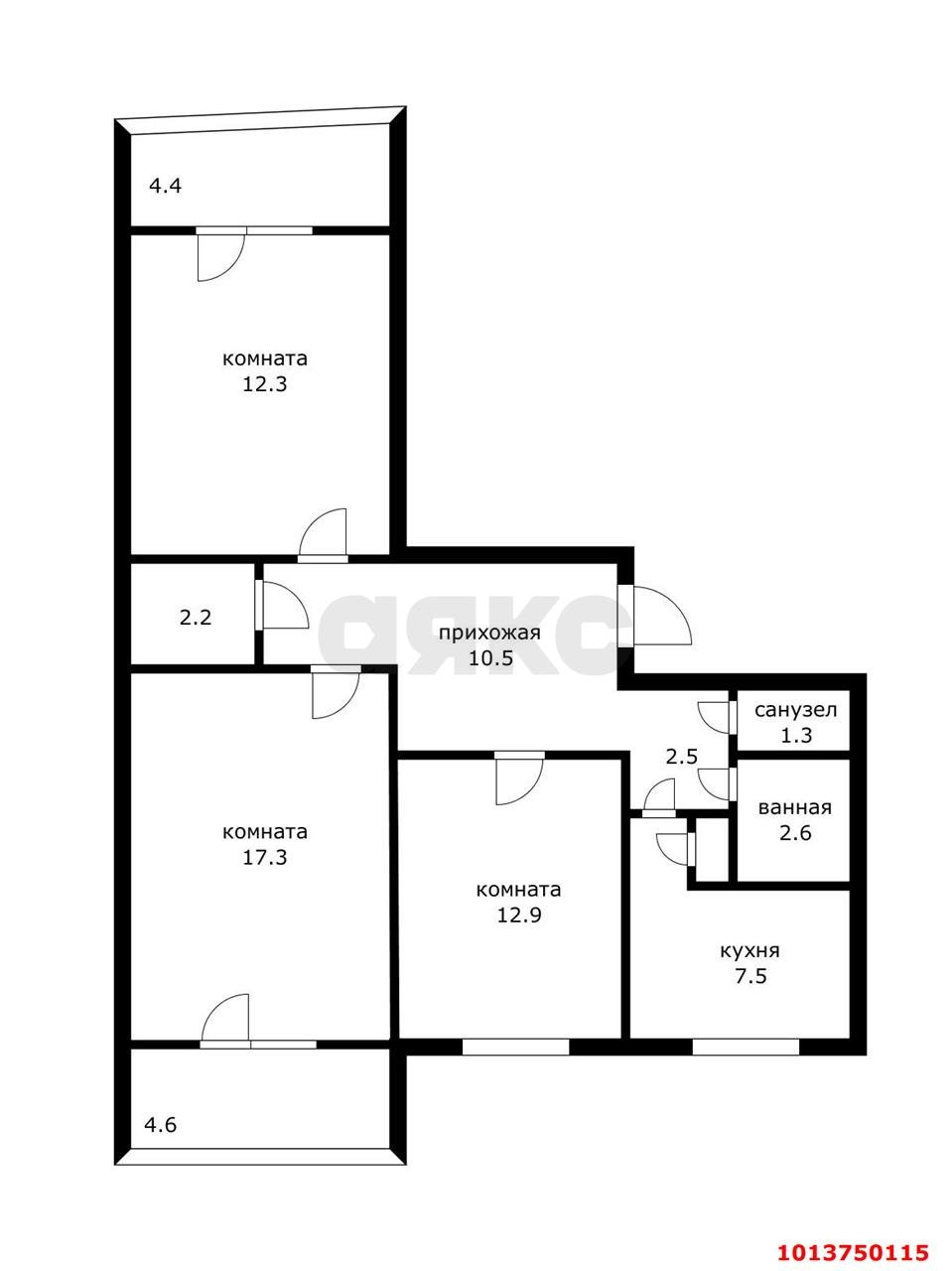 Фото №10: 3-комнатная квартира 69 м² - Краснодар, Комсомольский, ул. Сормовская, 201