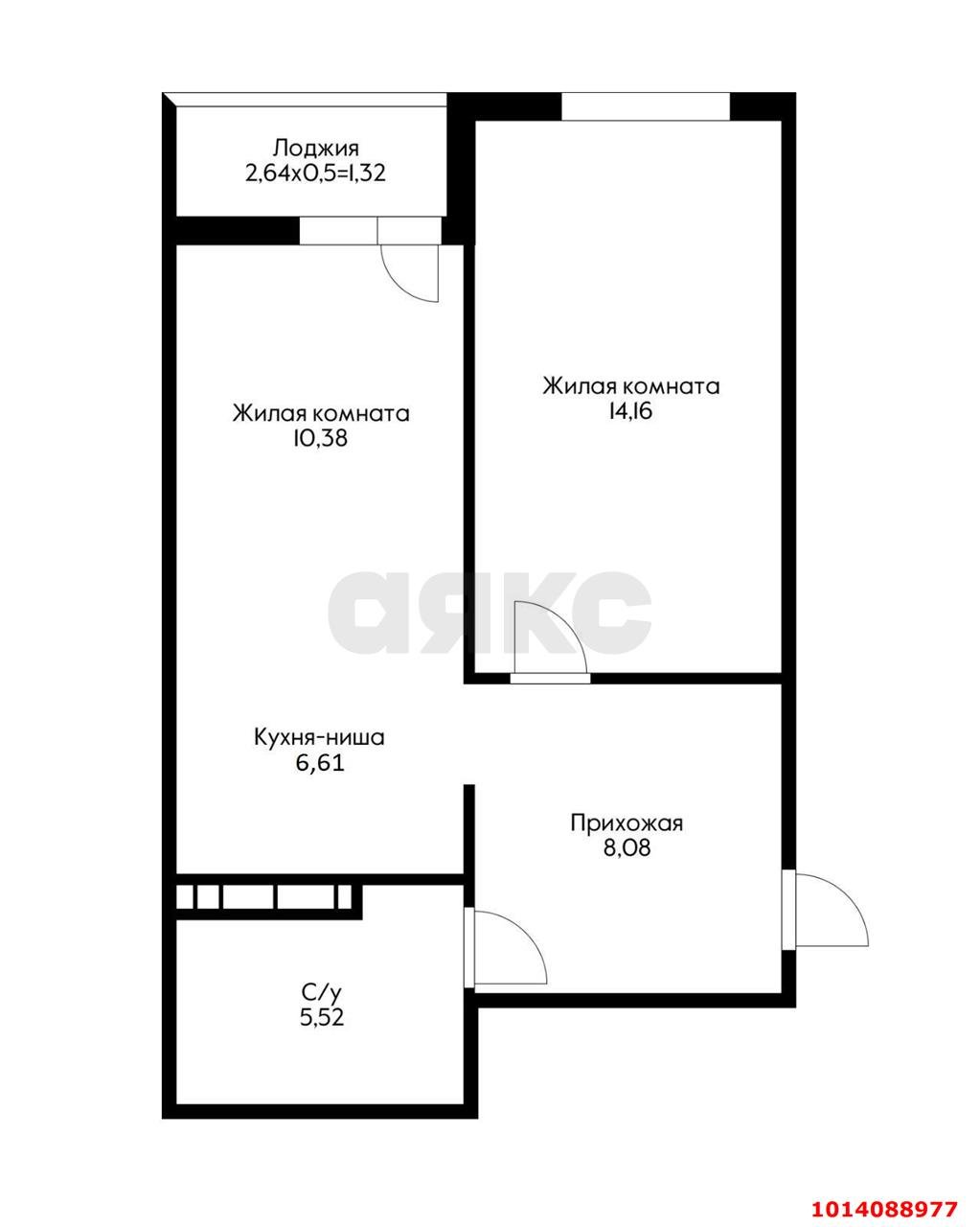 Фото №2: 1-комнатная квартира 45 м² - Краснодар, жилой комплекс Новые Сезоны, ул. Скандинавская, 1к9