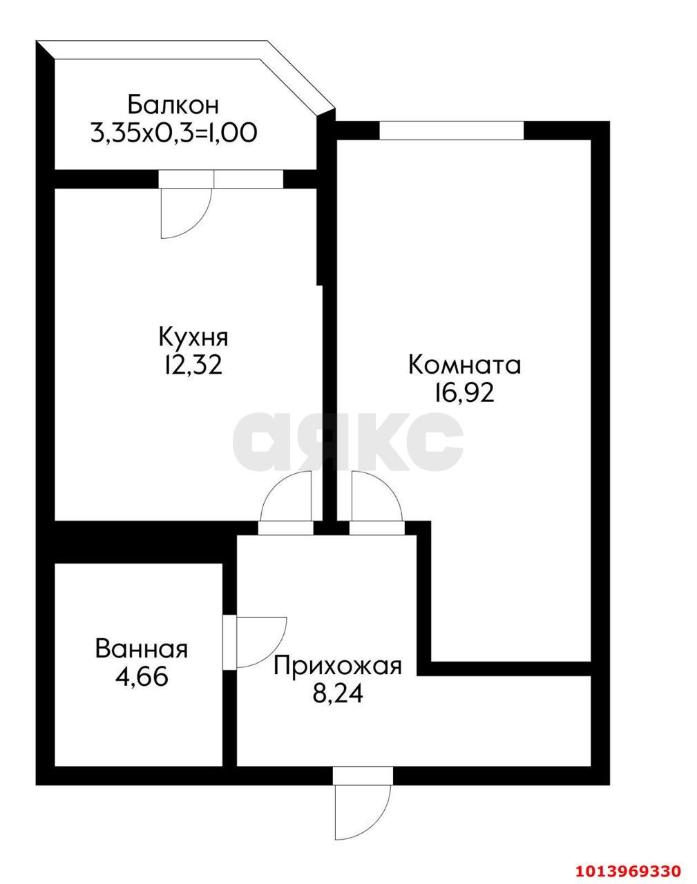 Фото №2: 1-комнатная квартира 45 м² - Краснодар, имени Петра Метальникова, ул. Ростовское шоссе, 30/6