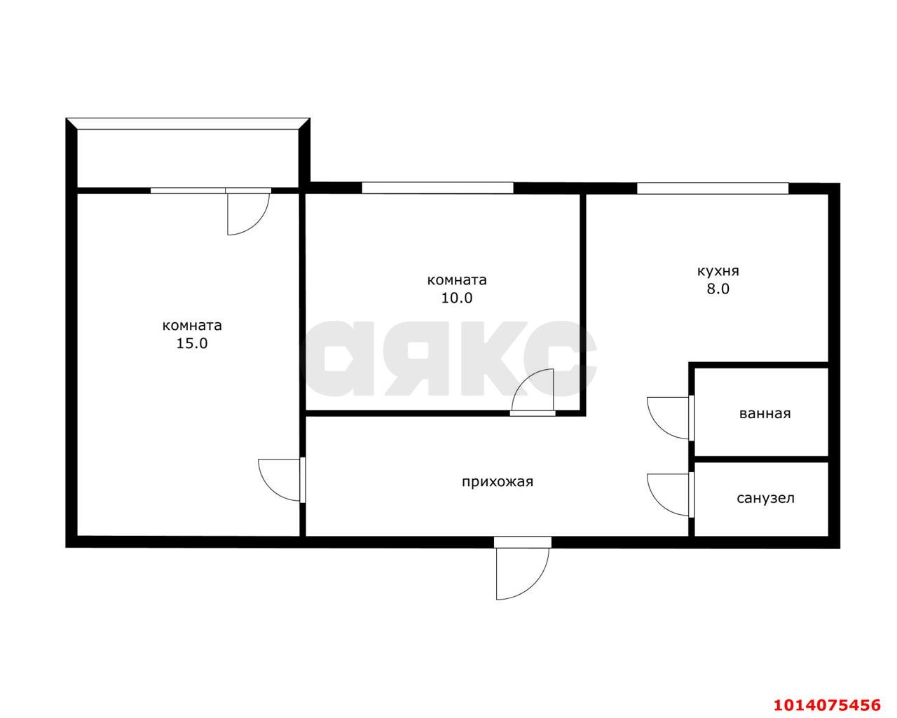 Фото №10: 2-комнатная квартира 47 м² - Краснодар, Черёмушки, ул. Селезнёва, 116