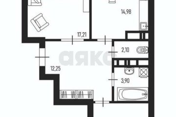 Фото №3: 2-комнатная квартира 65 м² - Краснодар, мкр. Авиагородок, 