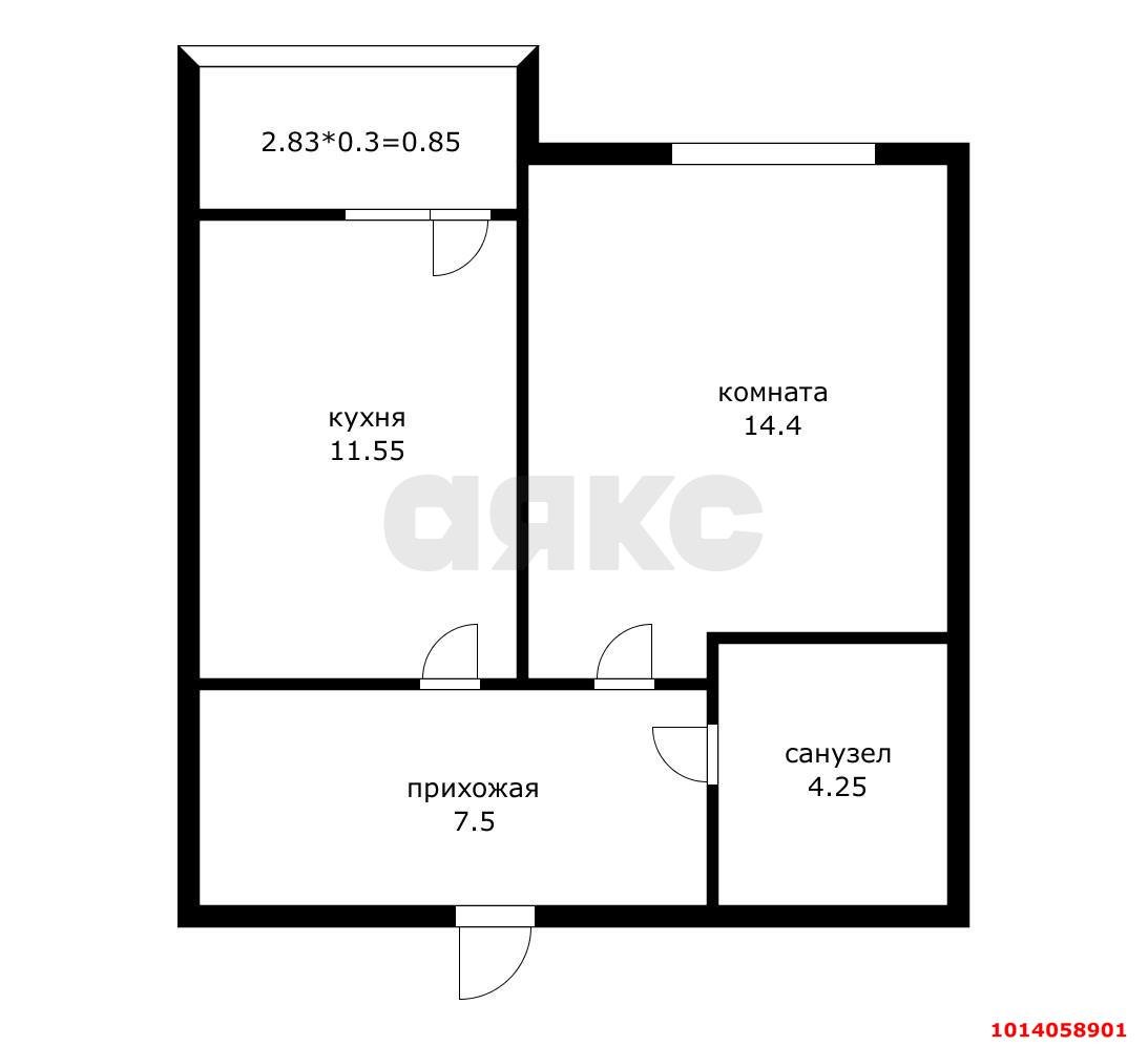 Фото №5: 1-комнатная квартира 41 м² - Краснодар, имени Петра Метальникова, ул. Московская, 162