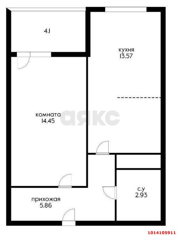 Фото №4: 1-комнатная квартира 42 м² - Краснодар, жилой комплекс Оникс, ул. Российская, 267к3