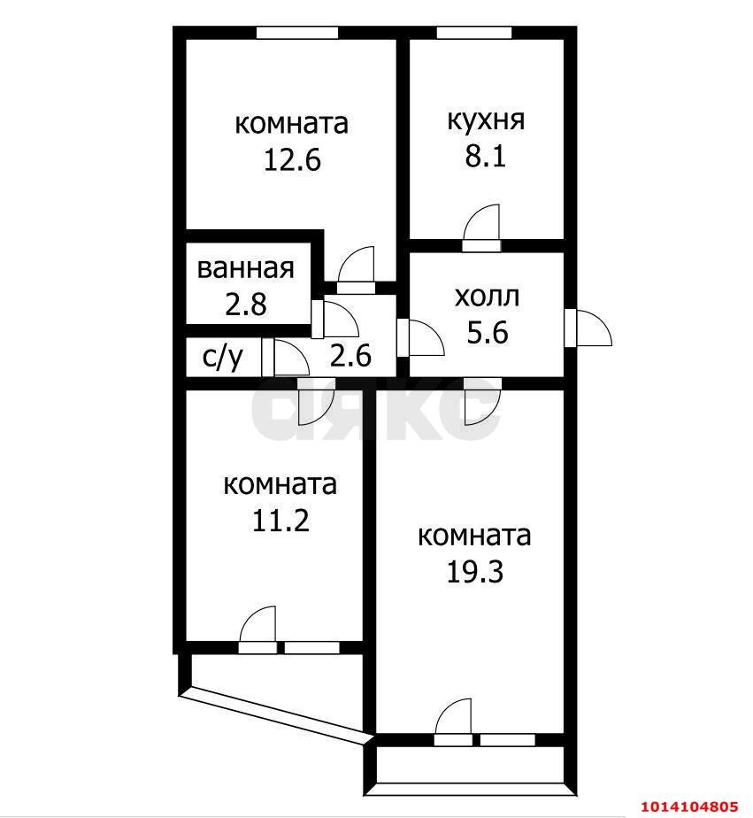 Фото №7: 3-комнатная квартира 70 м² - Краснодар, Славянский, ул. Красных Партизан, 111