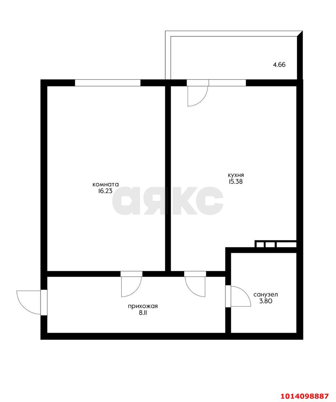 Фото №15: 1-комнатная квартира 48 м² - Краснодар, жилой комплекс Красная площадь, ул. Кореновская, 57к2