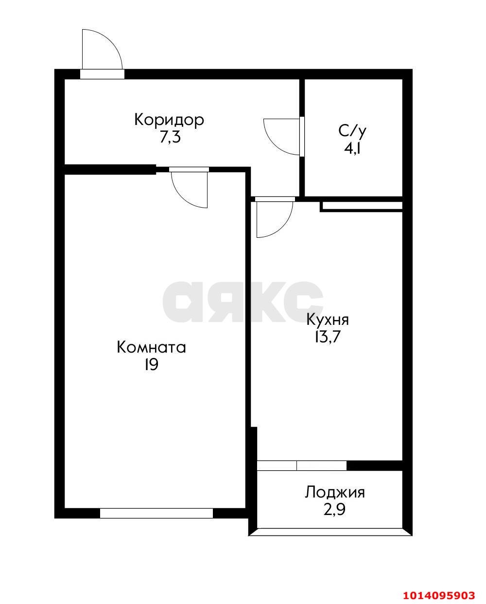 Фото №16: 1-комнатная квартира 44 м² - Краснодар, жилой комплекс Красная площадь, ул. Кореновская, 57к2