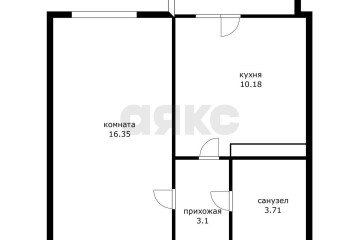 Фото №4: 1-комнатная квартира 33 м² - Яблоновский, ул. Луговая, 7/6