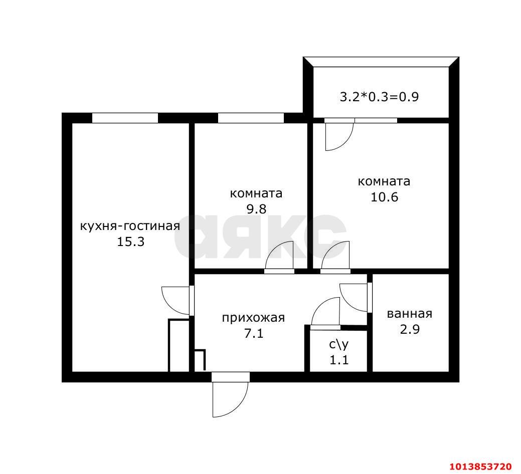 Фото №7: 2-комнатная квартира 48 м² - Краснодар, жилой комплекс Свобода, ул. Домбайская, 55к5