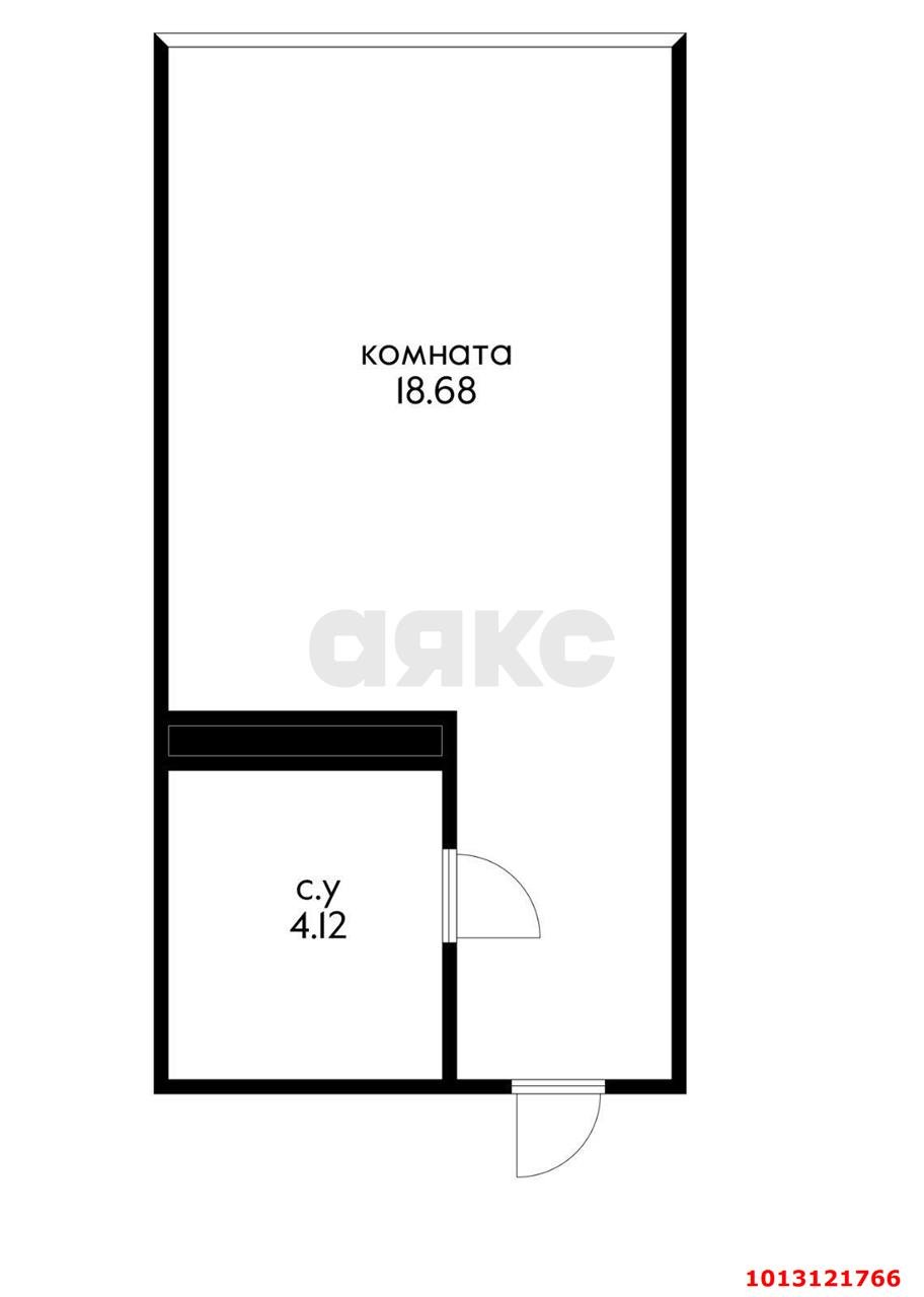 Фото №2: Студия 22 м² - Краснодар, Черёмушки, ул. Обрывная, 132/1к3