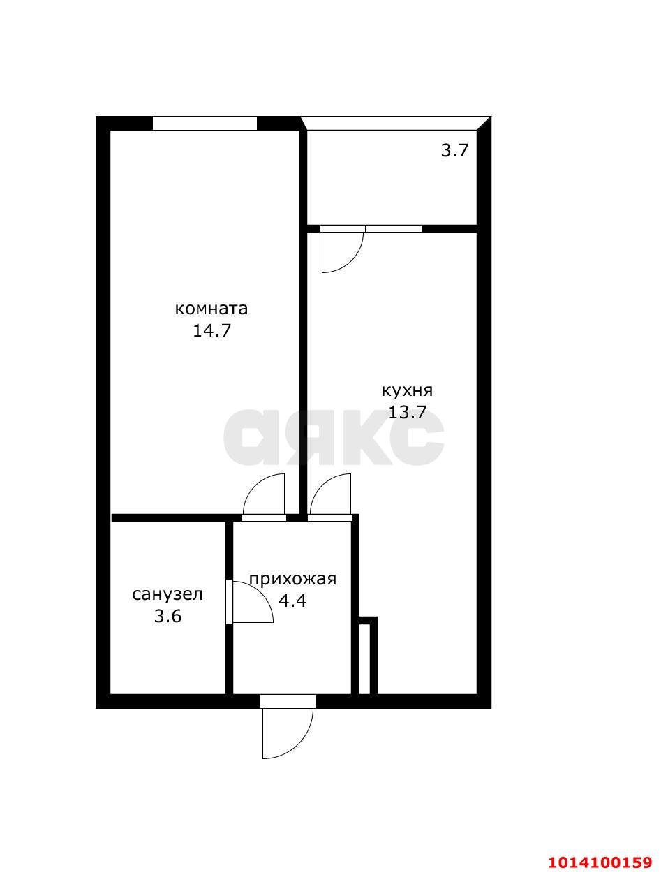 Фото №12: 1-комнатная квартира 40 м² - Краснодар, жилой комплекс Самолёт, ул. Западный Обход, 39/2