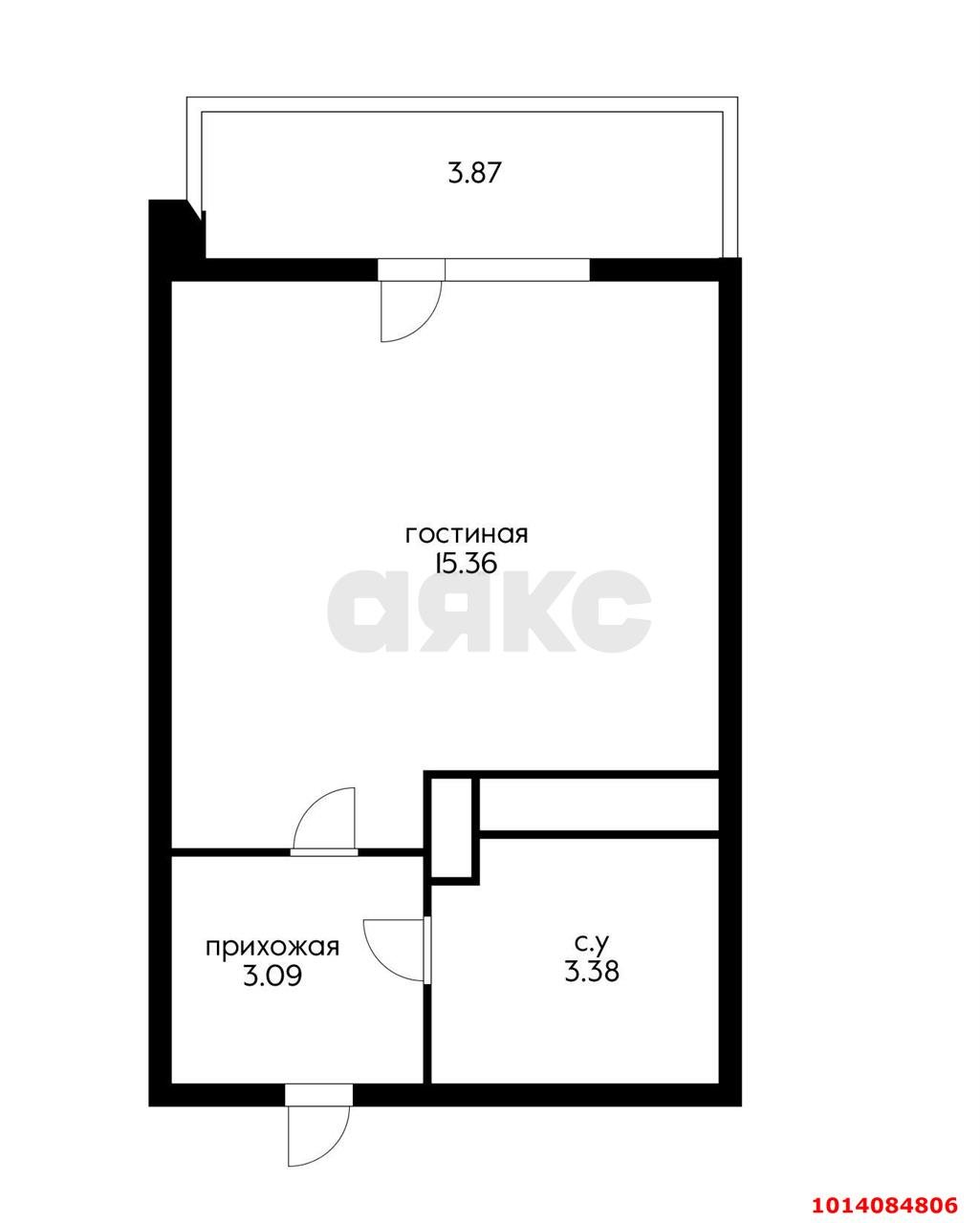 Фото №7: Студия 22 м² - Краснодар, жилой комплекс Облака, 