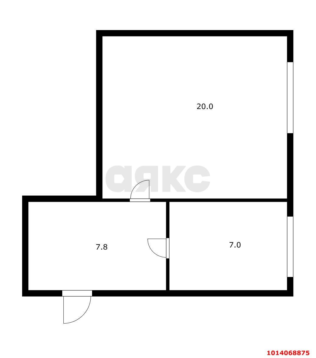 Фото №7: 2-комнатная квартира 34 м² - Краснодар, Центральный, ул. Митрофана Седина, 28