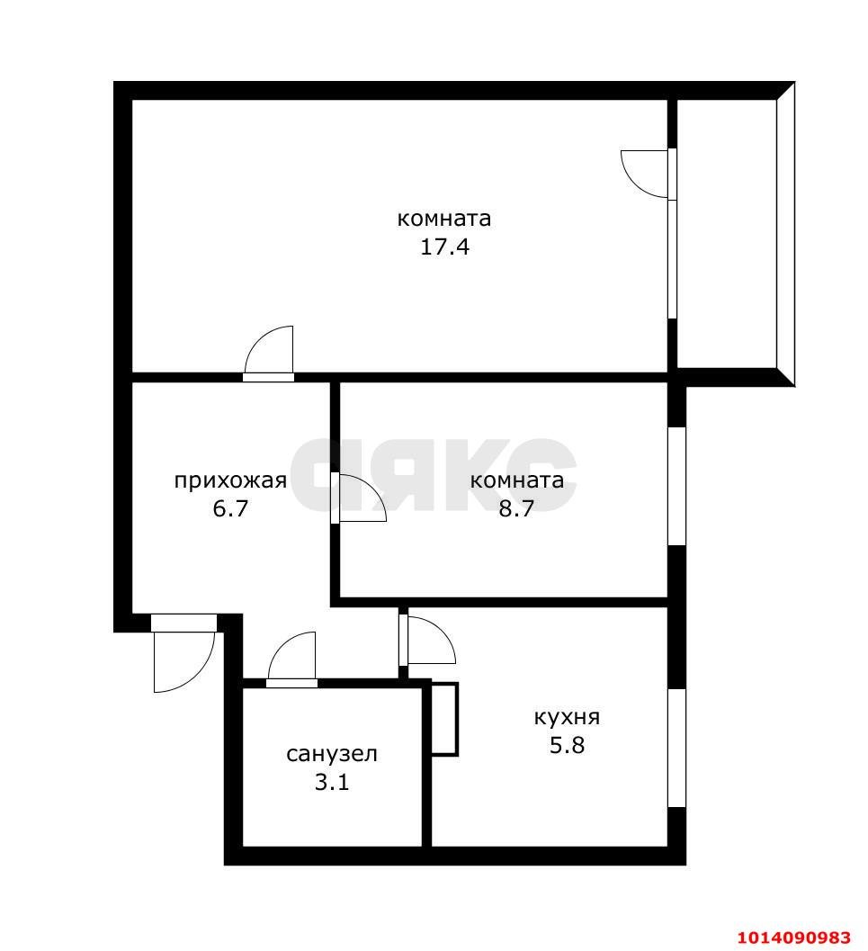 Фото №10: 2-комнатная квартира 41 м² - Краснодар, Черёмушки, ул. Селезнёва, 190