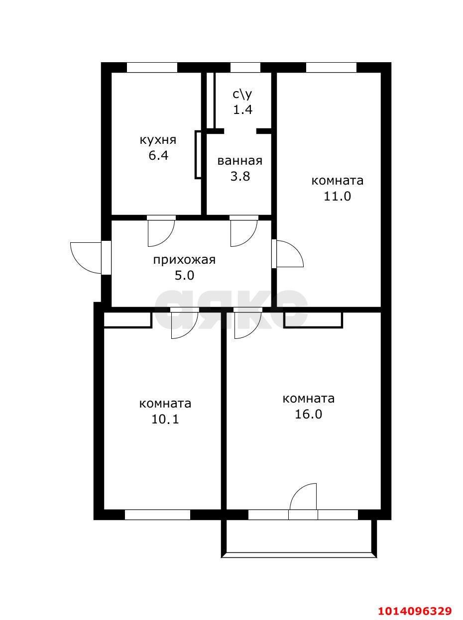 Фото №13: 3-комнатная квартира 55 м² - Афипский, ул. Школьная, 118