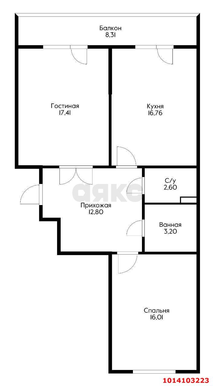 Фото №18: 2-комнатная квартира 71 м² - Краснодар, Фестивальный, ул. Дальняя, 4/2к3