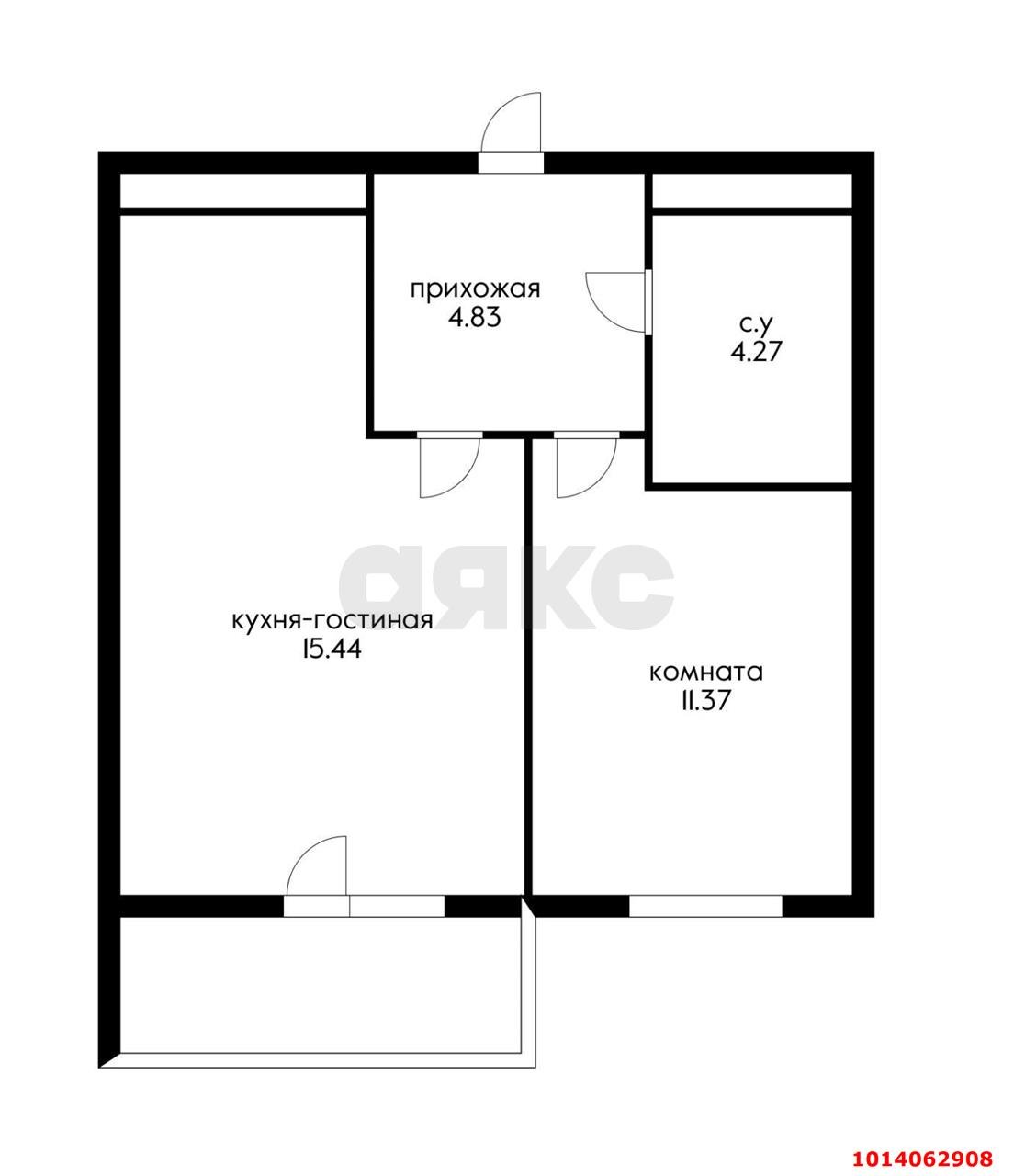 Фото №7: 1-комнатная квартира 40 м² - Яблоновский, 