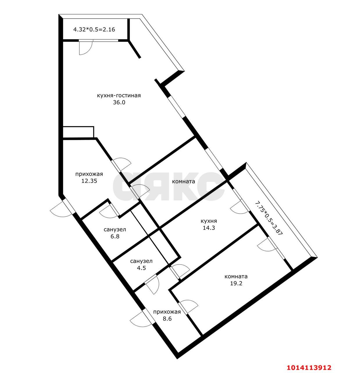 Фото №11: 4-комнатная квартира 129 м² - Краснодар, жилой комплекс Тургенев, ул. Дальняя, 8к1