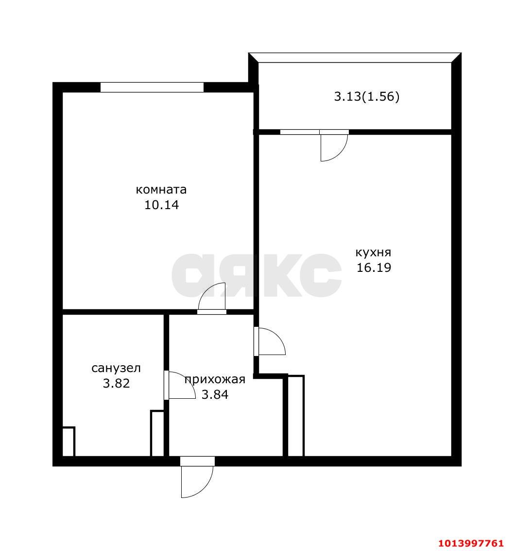 Фото №6: 1-комнатная квартира 35 м² - Краснодар, жилой комплекс Ural, ул. Уральская, 87/7