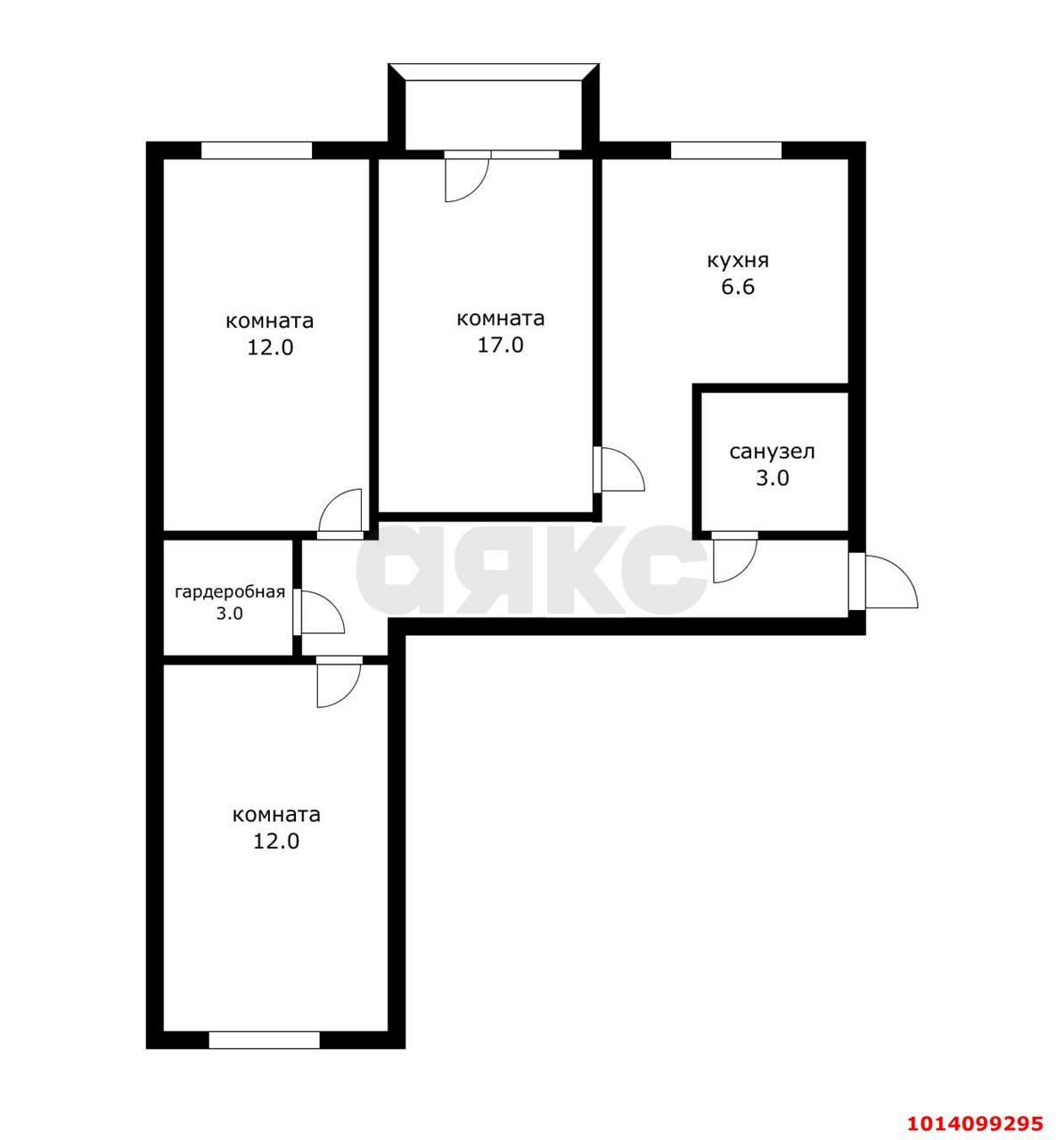 Фото №4: 3-комнатная квартира 64 м² - Краснодар, Западный внутригородской округ, ул. Красная, 147