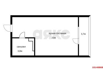 Фото №2: Студия 28 м² - Краснодар, мкр. Достояние, ул. Григория Булгакова, 10