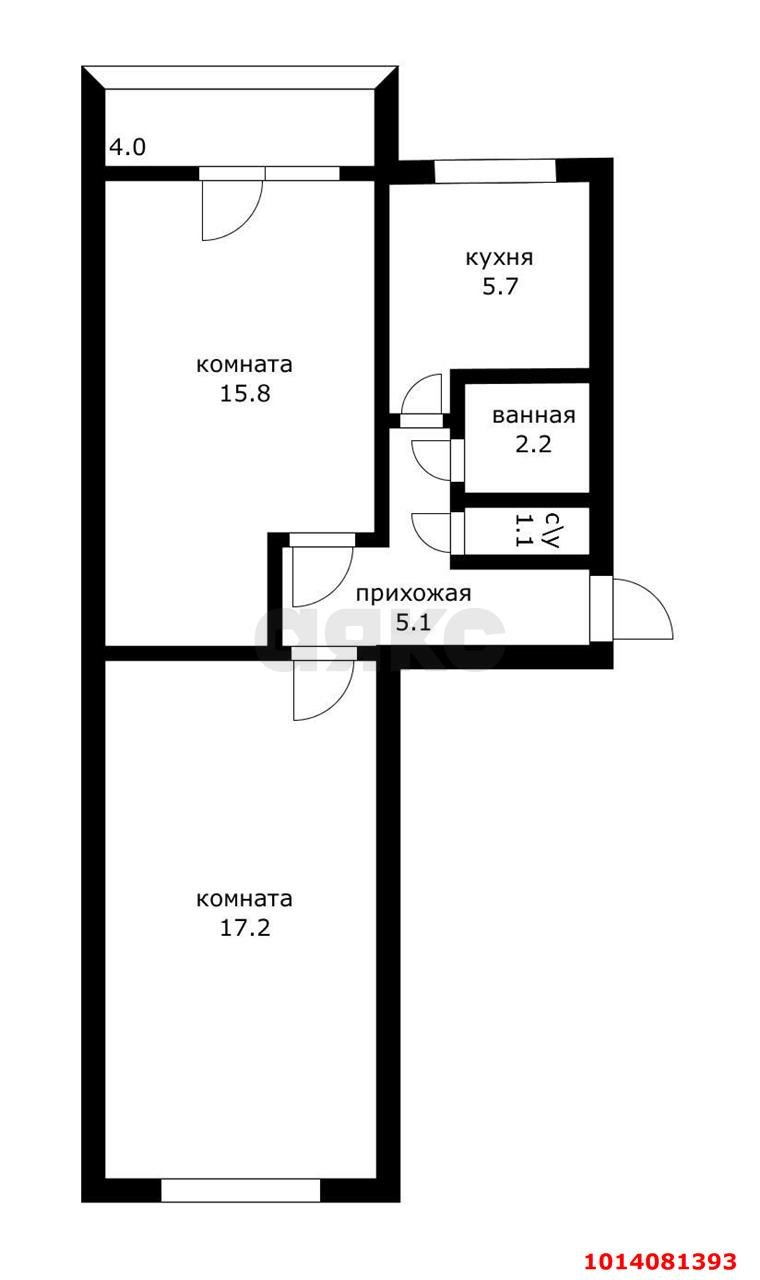 Фото №14: 2-комнатная квартира 48 м² - Белозёрный, Прикубанский внутригородской округ, ул. Прекрасная, 25