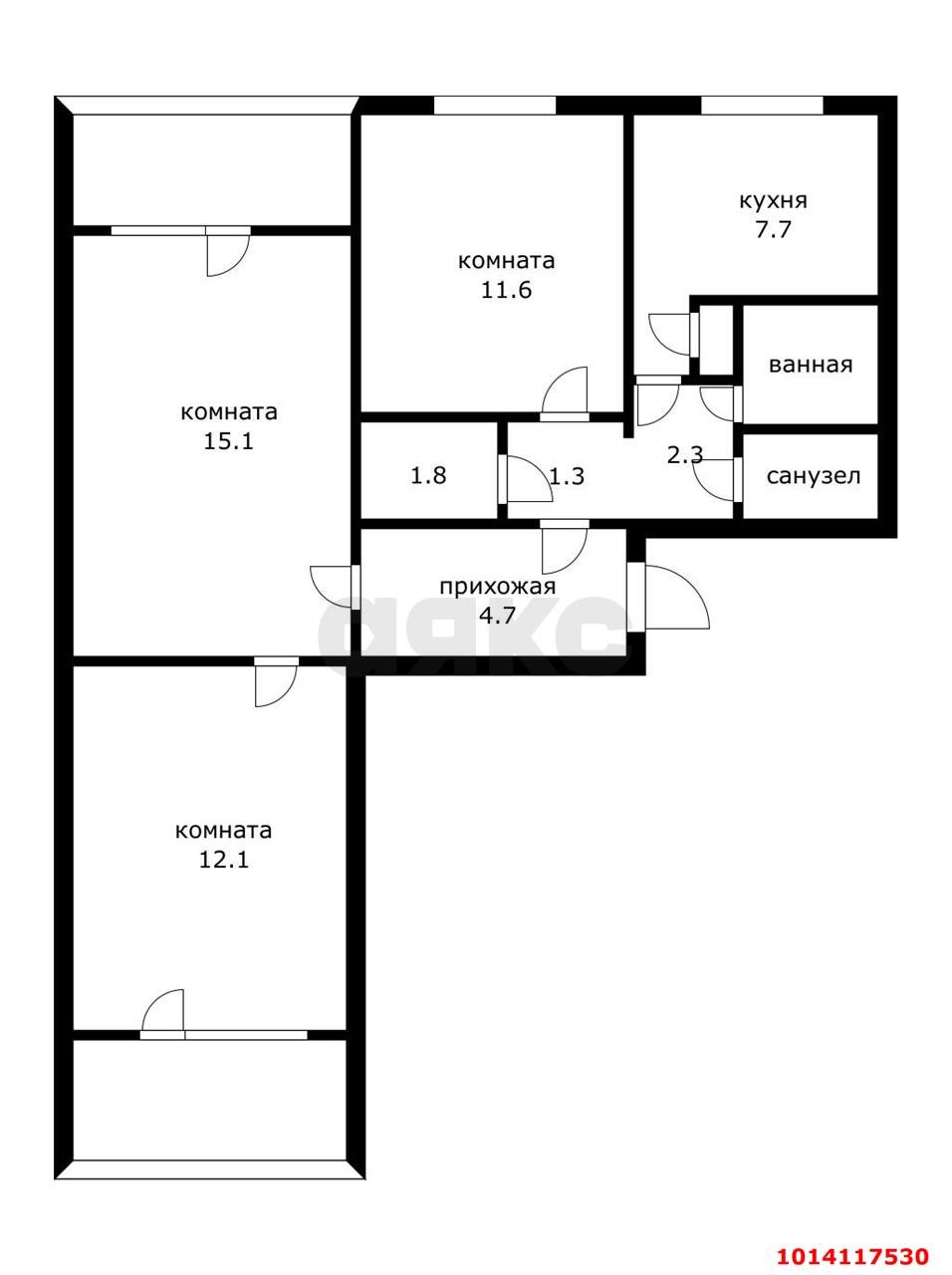 Фото №14: 3-комнатная квартира 70 м² - Краснодар, Хлопчато-бумажный Комбинат, ул. Алтайская, 4