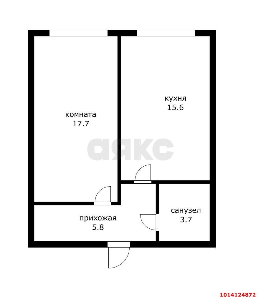 Фото №11: 1-комнатная квартира 42 м² - Краснодар, жилой комплекс Жилой Квартал, ул. Куликова Поля, 2