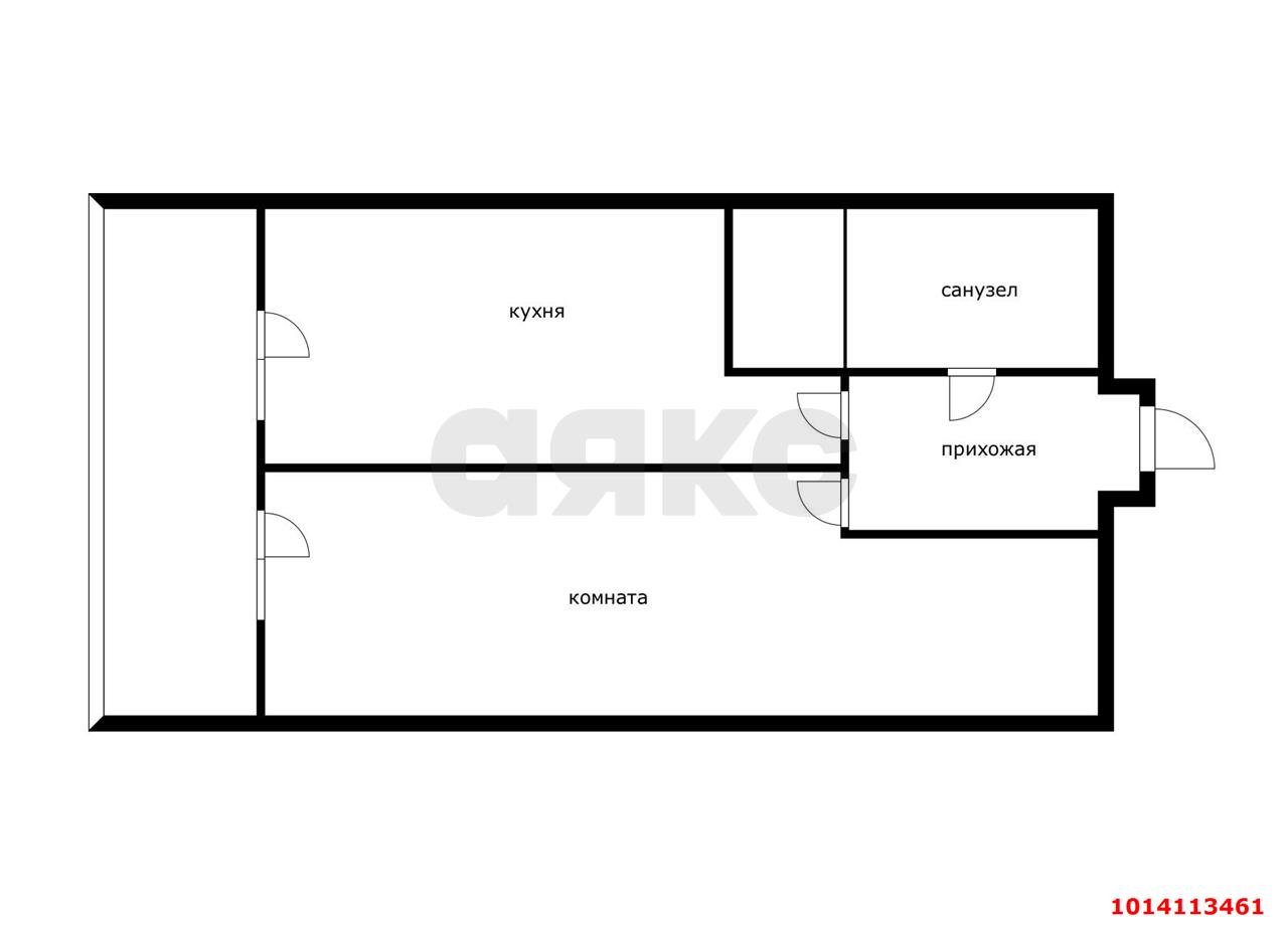 Фото №14: 1-комнатная квартира 44 м² - Краснодар, жилой комплекс Шоколад, ул. Александра Покрышкина, 25Ак2