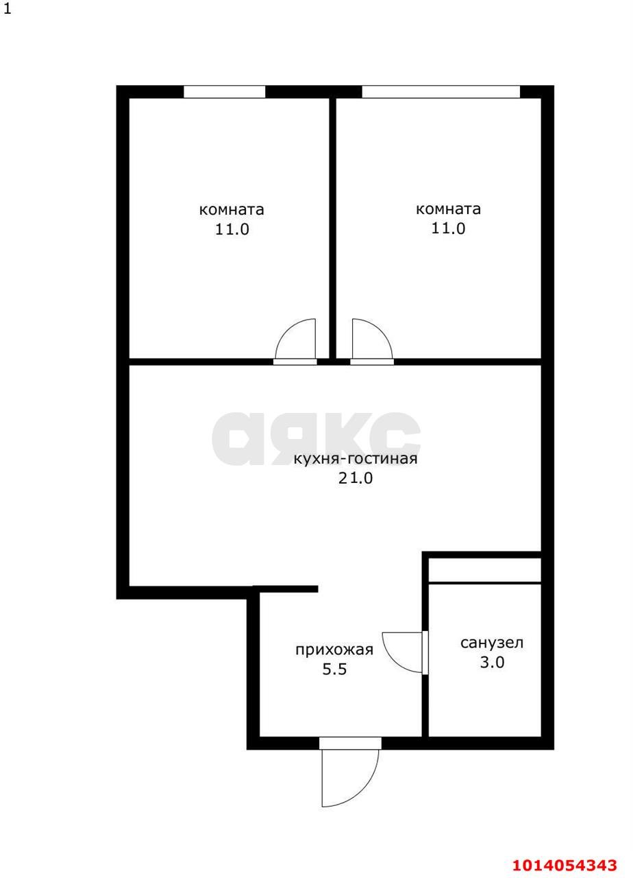 Фото №3: 2-комнатная квартира 52 м² - Краснодар, Горхутор, ул. Агрономическая, 2/5лит1