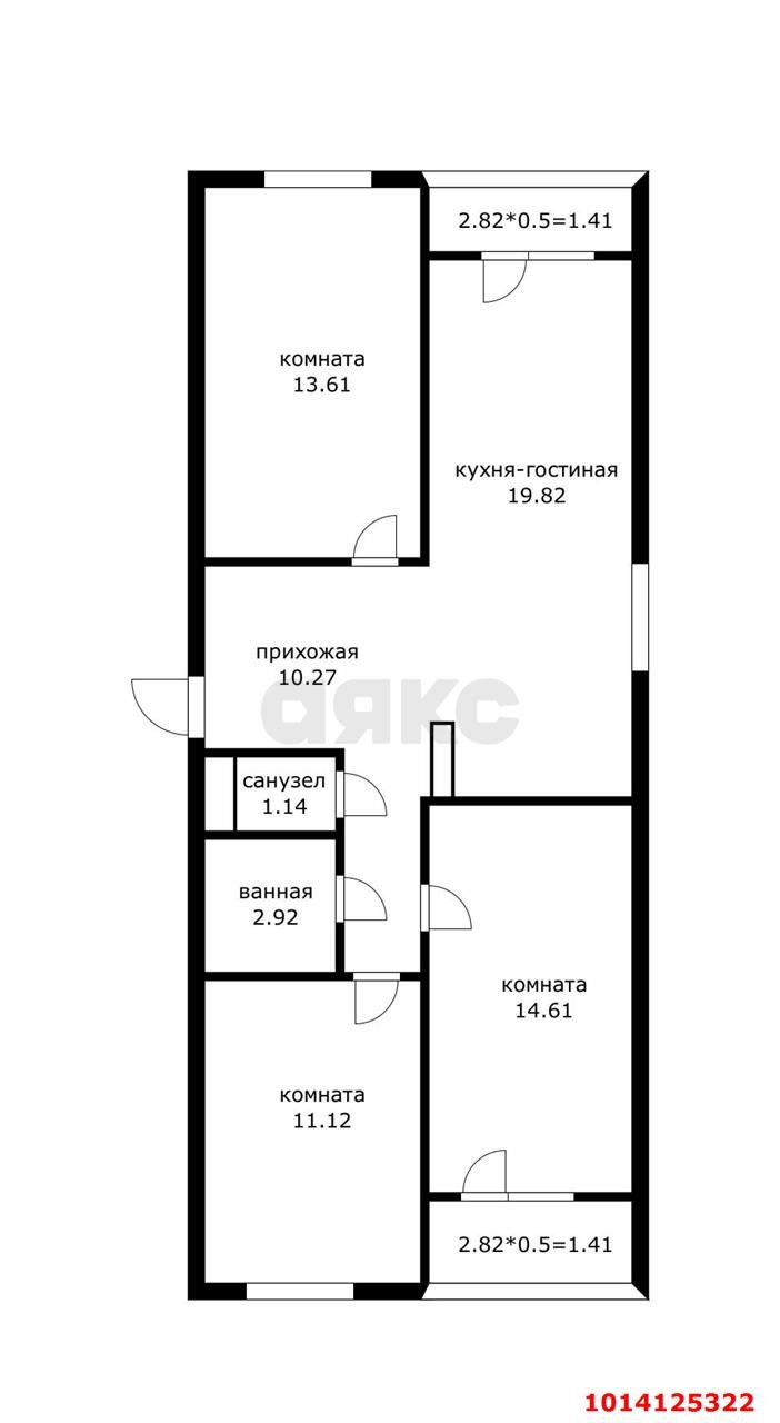 Фото №13: 3-комнатная квартира 74 м² - Краснодар, жилой комплекс Новые Сезоны, ул. Скандинавская, 1к2