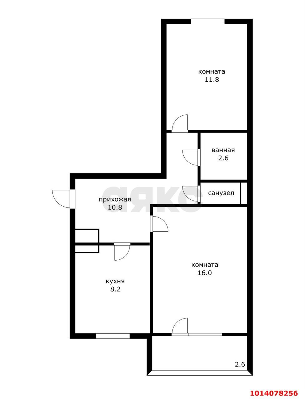 Фото №15: 2-комнатная квартира 50 м² - Энем, пер. Ильницкого, 6